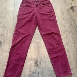 Marithe Francois Girbaud burgundy Denim